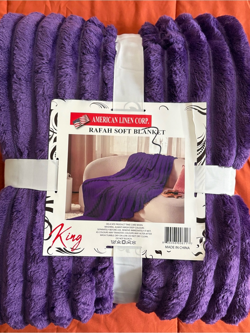 Rafah Soft Blanket - Purple King